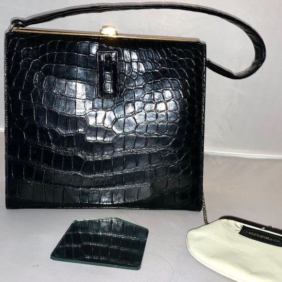 Vintage ALLIGATOR I. Magnin Rendl Original Purse Pristine Handbag - Picture 15 of 16